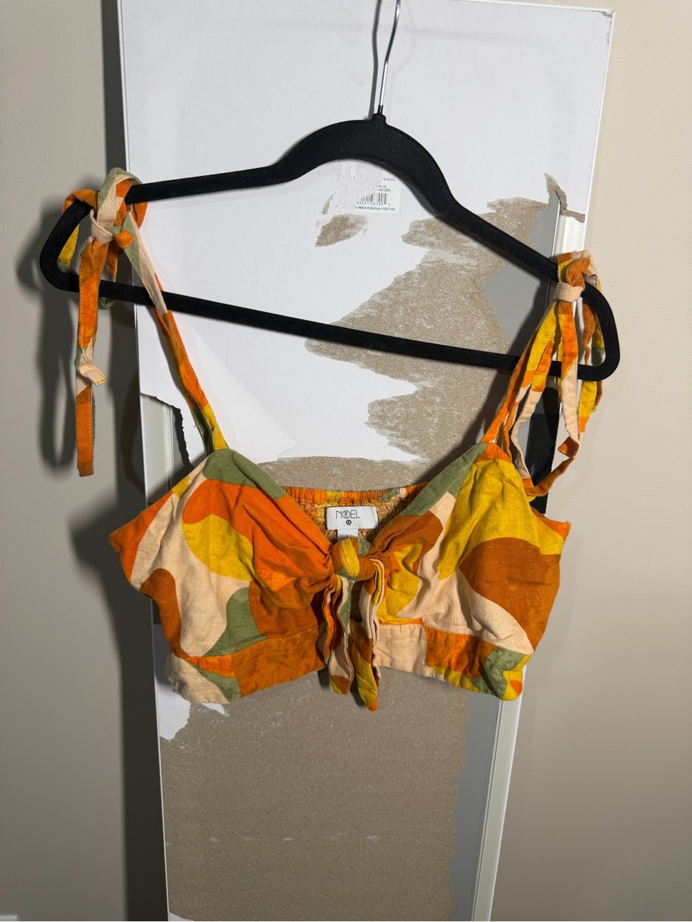 Tie-Front Camisole in Orange Multi